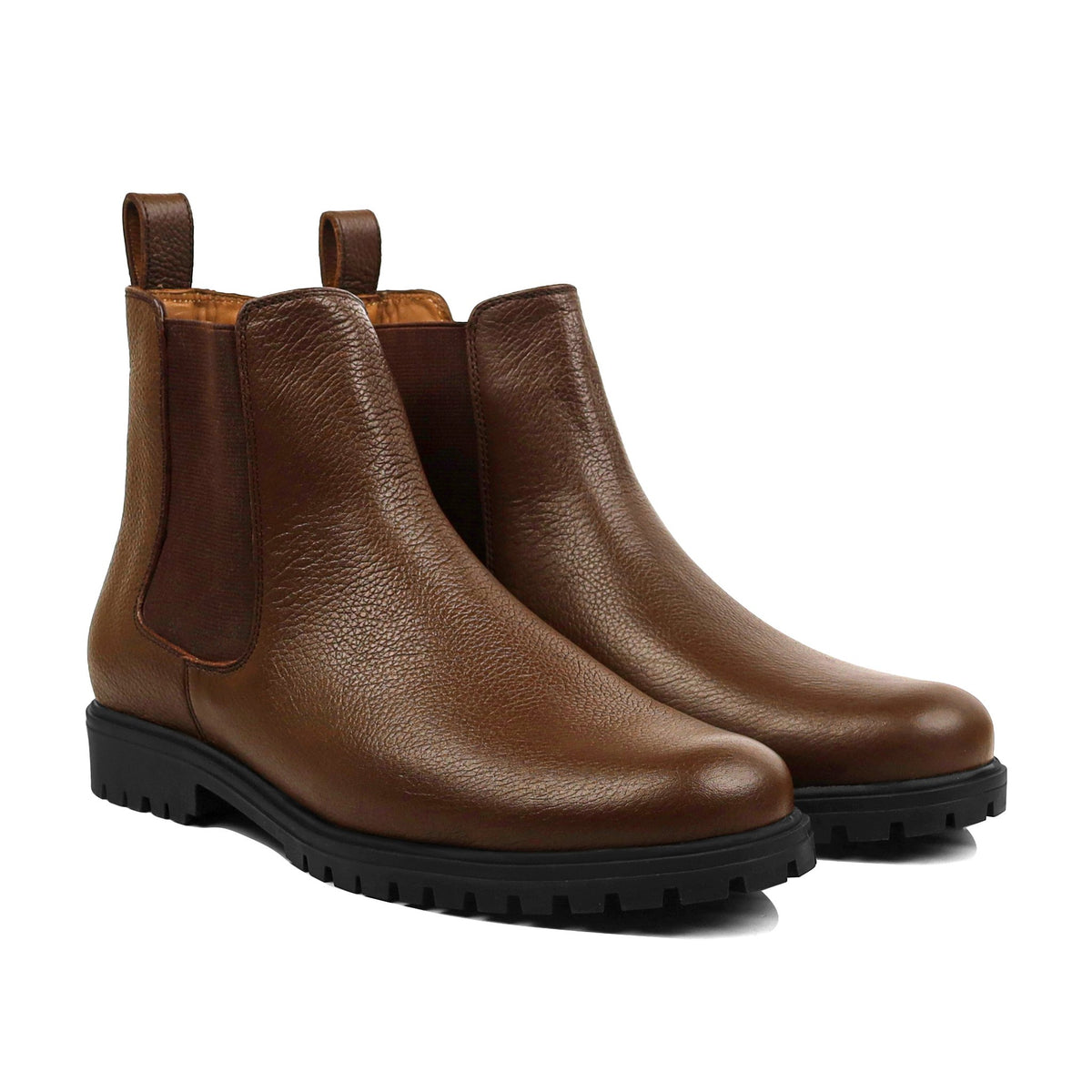 Zeus Pebble Grain Chelsea Boot by Don Velmaro